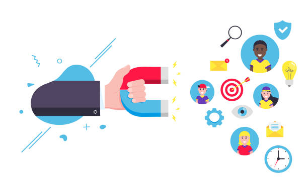 Hand holding a magnet to represent customer loyalty & retention.