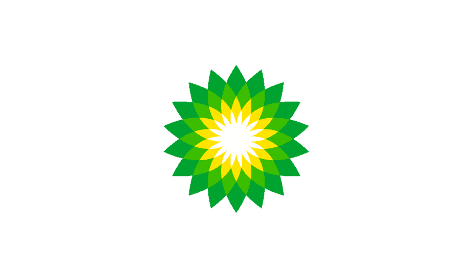 BP logo with perfect geometrical lines creating a flower.