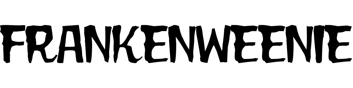 Frankenweenie Halloween font.