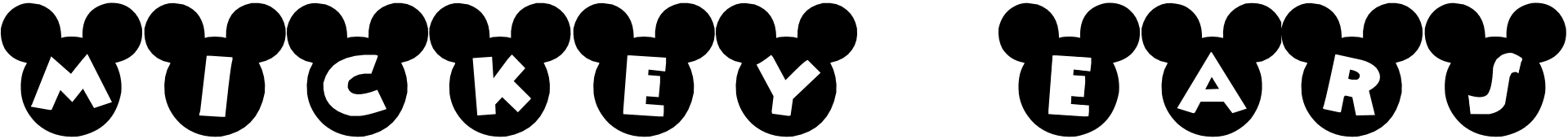 Mickey Mouse-inspired Mickey ears font.