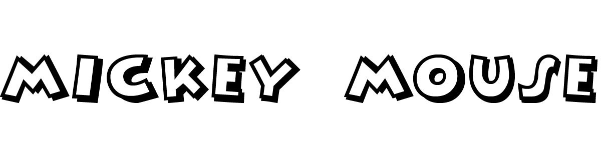 Mickey Mouse Font.
