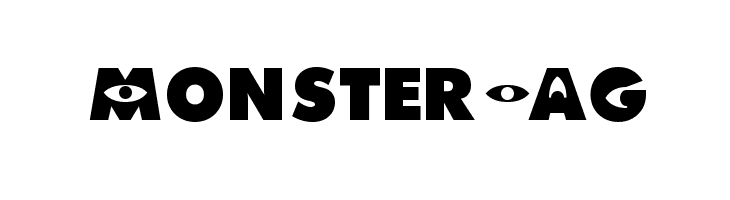 Font style of Disney movie Monsters Inc.